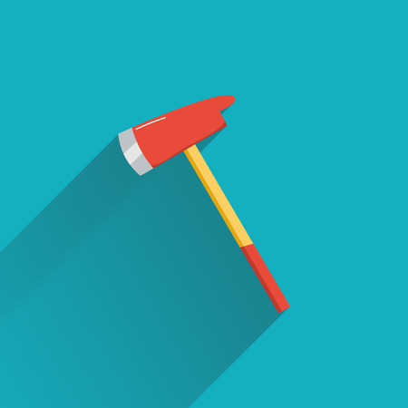 The axe icon with long shadow. Axe symbol. Flat Vector illustration.のイラスト素材