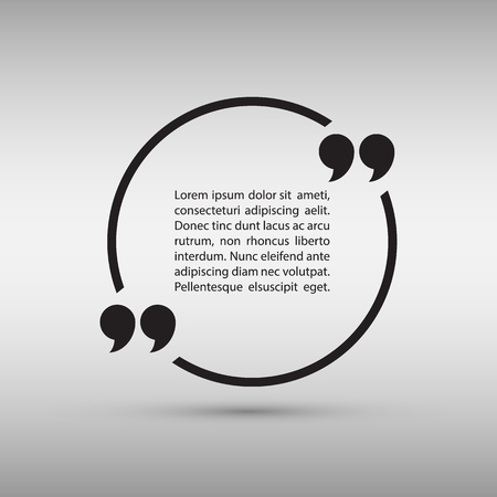 Quote text bubble on gray background. Vector illustration.のイラスト素材