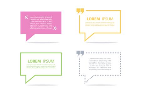 Set of quote text bubble template. のイラスト素材