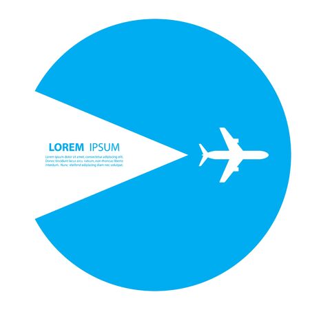 Airplane icon design. Airline icon design. Sky travel, travel agency icon, vector icon template.のイラスト素材