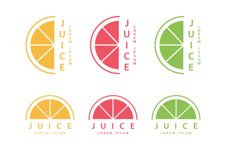 Lime or lemon fruit drink icon template design. Vector illustration.のイラスト素材