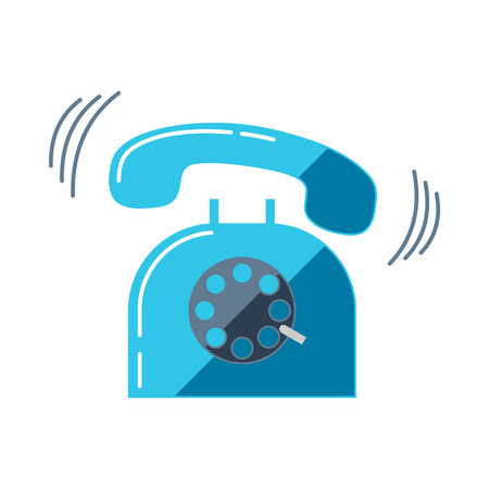 Ringing telephone. Ringing phone. Flat vector illustration.のイラスト素材
