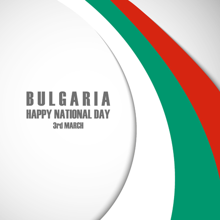 Happy National Day of Bulgaria 3rd March greeting card. Vector illustration.のイラスト素材