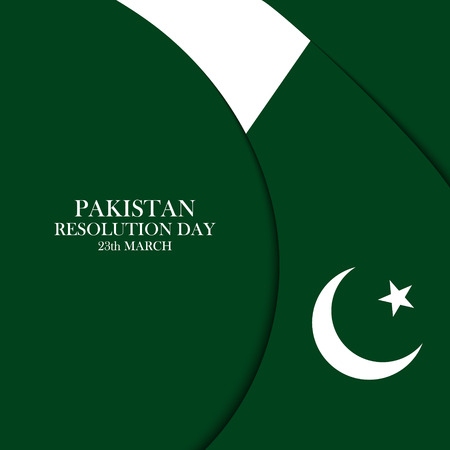 Pakistan Resolution Day 23 march celebration card. Vector illustration.のイラスト素材