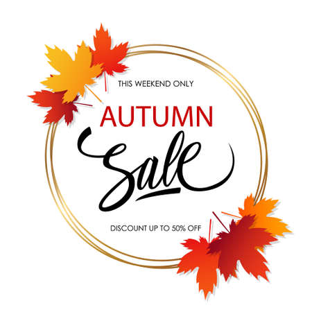 Autumn Sale illustration.のイラスト素材