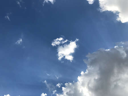 Blue sky with stormy cloudsの写真素材