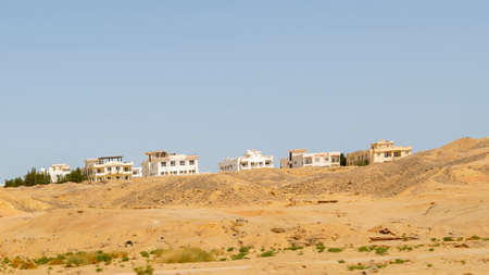 Newly built hotels in Egypt in the middle of the desert.の写真素材