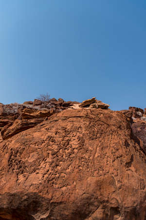 desert with clear skyの写真素材