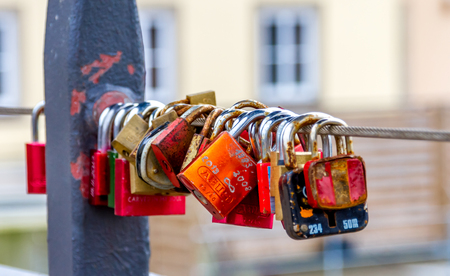 Padlocks symbolize love and solidarityのeditorial素材