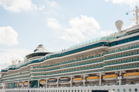 Gothenburg, Sweden - August 5 2012: Royal Caribbean's Jewel of the Seas (IMO 9228356) at port in Gotheburgのeditorial素材