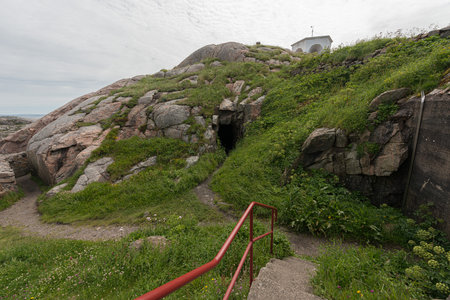 Lindesnes, Norway - June 30 2013: Remnants of the german world war II bunkers and fortifications.のeditorial素材
