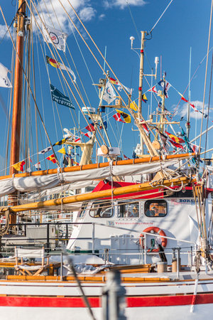 Oslo, Norway - July 19 2014: Old, wooden fishing boats on a sunny day.のeditorial素材