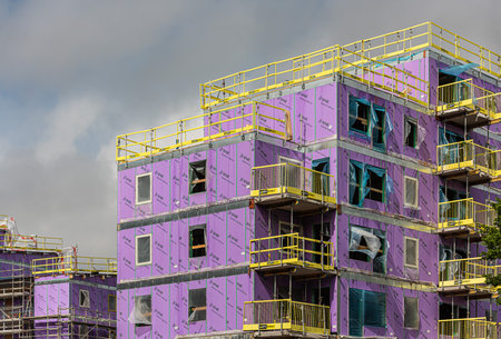 Gothenburg, Sweden - June 1 2019: Apartments under construction.のeditorial素材