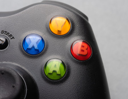 Gothenburg, Sweden - June 1 2019:  Xbox 360 controller
