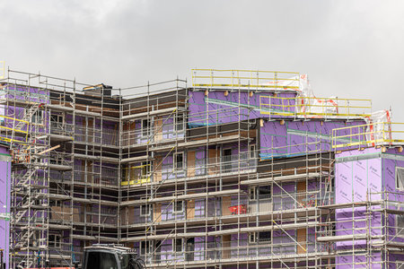 Gothenburg, Sweden - June 1 2019: Apartments under construction.のeditorial素材