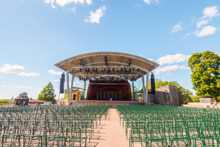 Stockholm, Sweden - july 04 2018: Sollidenscenen at Skansen.のeditorial素材