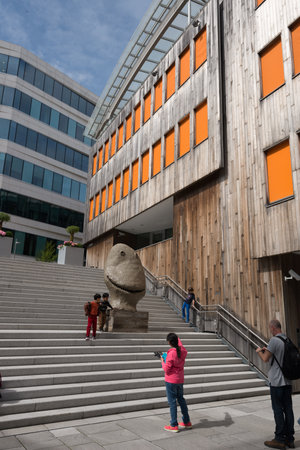 Oslo, Norway,  - June 18 2016: Outside the Astrup Fearnley Museum.のeditorial素材