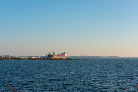 Gothenburg, Sweden - march 27 2020: Crude oil tanker Lillesand IMO 9336397 docked at Torshamnen.のeditorial素材