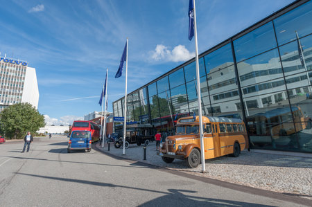 GÃ¶teborg,  - september 04 2010: Entrance of the Volvo Museum at Arendalのeditorial素材