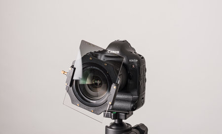 Gothenburg, Sweden - May 21 2014: Lee filter system on a Canon EOS 1D X camera