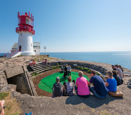 Lindesnes, Norway - July 11 2014: Outdoor theatre at Lindesnes lighthouseのeditorial素材