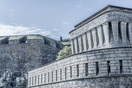 Marstrand, Sweden - september 12 2015: Fortress Carlsten at Marstrand island.のeditorial素材