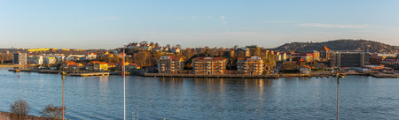 Gothenburg, Sweden - April 12 2019: Panorama view over Slottsberget.のeditorial素材