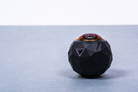 Gothenburg, Sweden - June 2019: Side view of 360Fly 4K, a omnidirectional video camera.