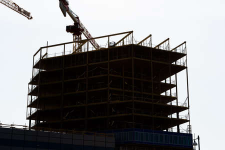 High rise office building under constructionの写真素材