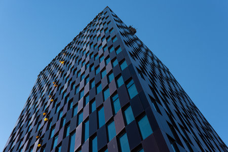 Gothenburg, Sweden - July 31 2020: South face of Quality Hotel the Weaver during constructionのeditorial素材