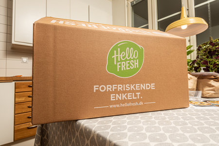 Box of meals from Hello Fresh.