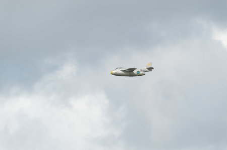 Gothenburg, Sweden - August 29 2009: Saab 29 Tunnan during a display