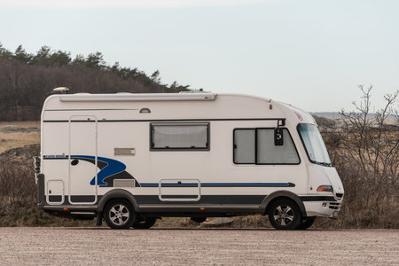 Gothenburg, Sweden - March 27 2022: Eura Mobil camping van on a parking lotのeditorial素材
