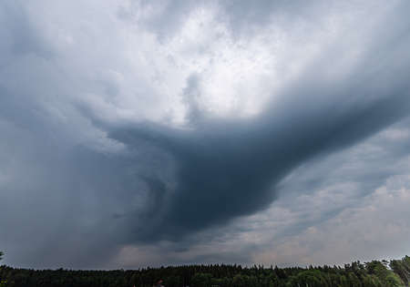 Dramatic cloud formation just before a rain storm
