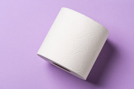 Detail of a roll of toilet paper