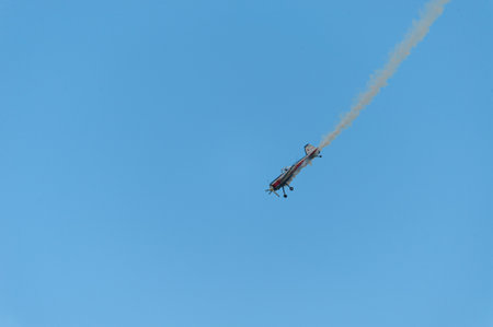 GÃ¶teborg, Sweden - August 29 2009: Yak-55 performing aerobatics display at Gothenburg Aero Show