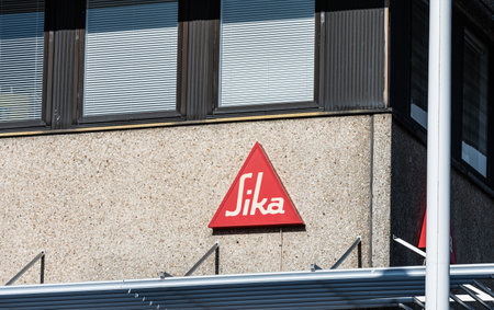 Gothenburg, Sweden - May 01 2022: Logo of Sika on an office buildingのeditorial素材