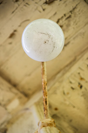 Old outdoor lamp cupola of a houseの写真素材