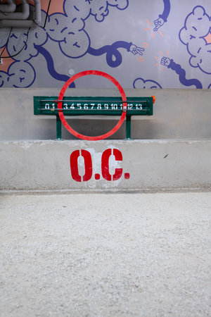 Gothenburg, Sweden - June 16 2022: Score board at a boule laneのeditorial素材