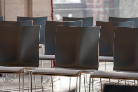 Empty chairs at a celebrationの写真素材