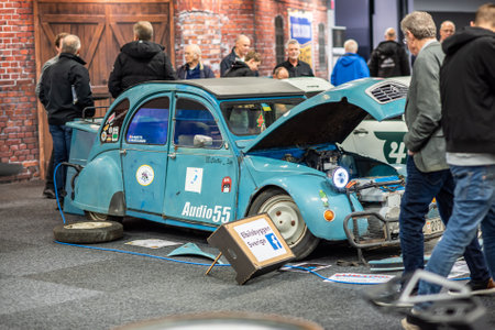 Gothenburg, Sweden - december 03 2022: 1983 Citroen 2CV converted into an electric carのeditorial素材
