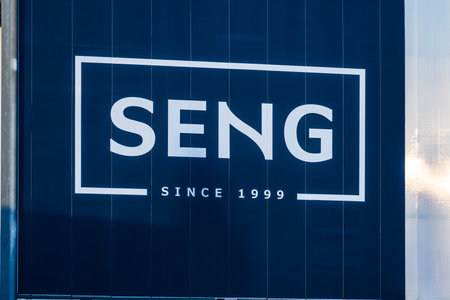 Gothenburg, Sweden - February 12 2023: SENG logo on a shop facadeのeditorial素材
