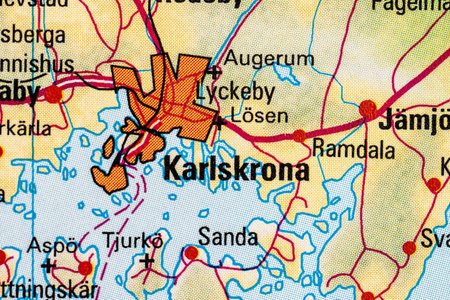 Atlas map of Karlskrona