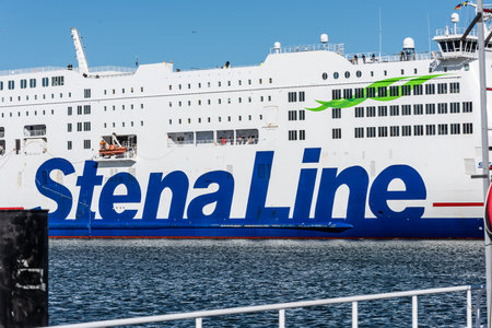 Gothenburg, Sweden - May 03 2022: Ferry Stena Scandinavica arriving port of Gothenburg.のeditorial素材