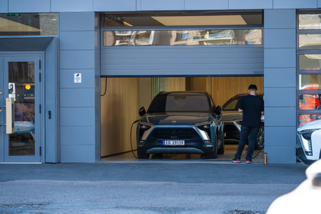 Oslo, Norway - June 17 2023: Exterior of a NIO Service centerのeditorial素材