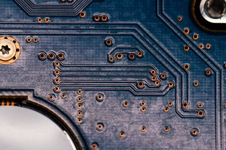 Back of a controller printed circuit board of a hard drive