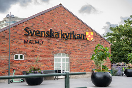 MalmÃ¶, Sweden - July 09 2022: Exterior of Svenska Kyrkan MalmÃ¶のeditorial素材