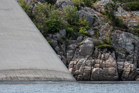 Lindesnes, Norway - June 30 2023: Seaside view of underwater Michelin restaurant Underのeditorial素材