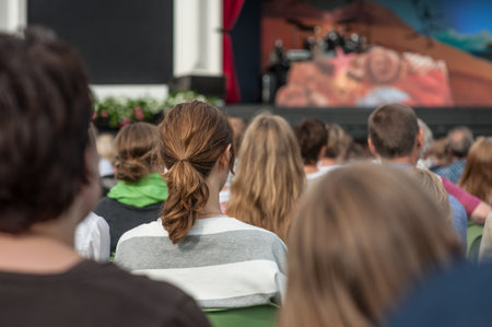 People at a free concert