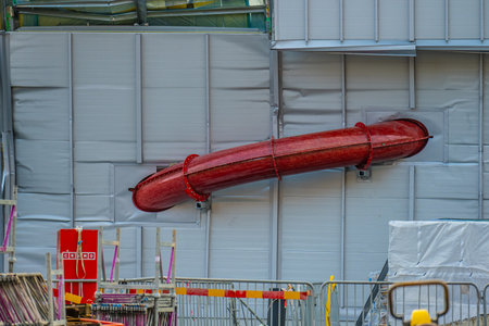 Gothenburg, Sweden - February 24 2024: Remains of Liseberg Oceana water park after the fireのeditorial素材